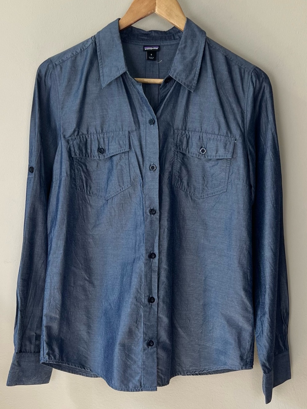 Patagonia Chambray Button-Up Shirt Size 8
